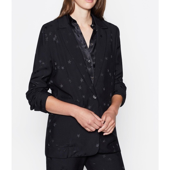 Equipment Jackets & Blazers - NWT Equipment Jacquard Star Black Hampton Blazer